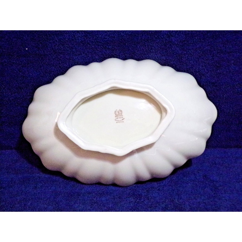 Lenox Ivory Porcelain Oblong Oval Shaped Serving Bowl Dish Made in the USA - Picture 3 of 3